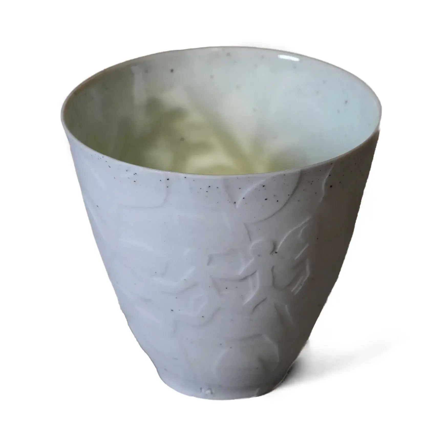Mollie Bosworth, Rust Neriage with Washback Pattern (Celadon Interior) 12.5cm | Porcelain