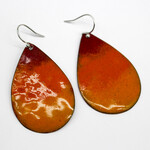 Handmade Earrings by Nicole Duyst Designs - Red-orange teardrops