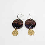 Handmade Earrings by Nicole Duyst Designs - Black Circle With Charm