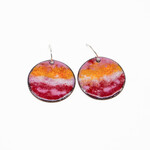 Handmade Earrings by Nicole Duyst Designs - Orange-Pink-Red Circles