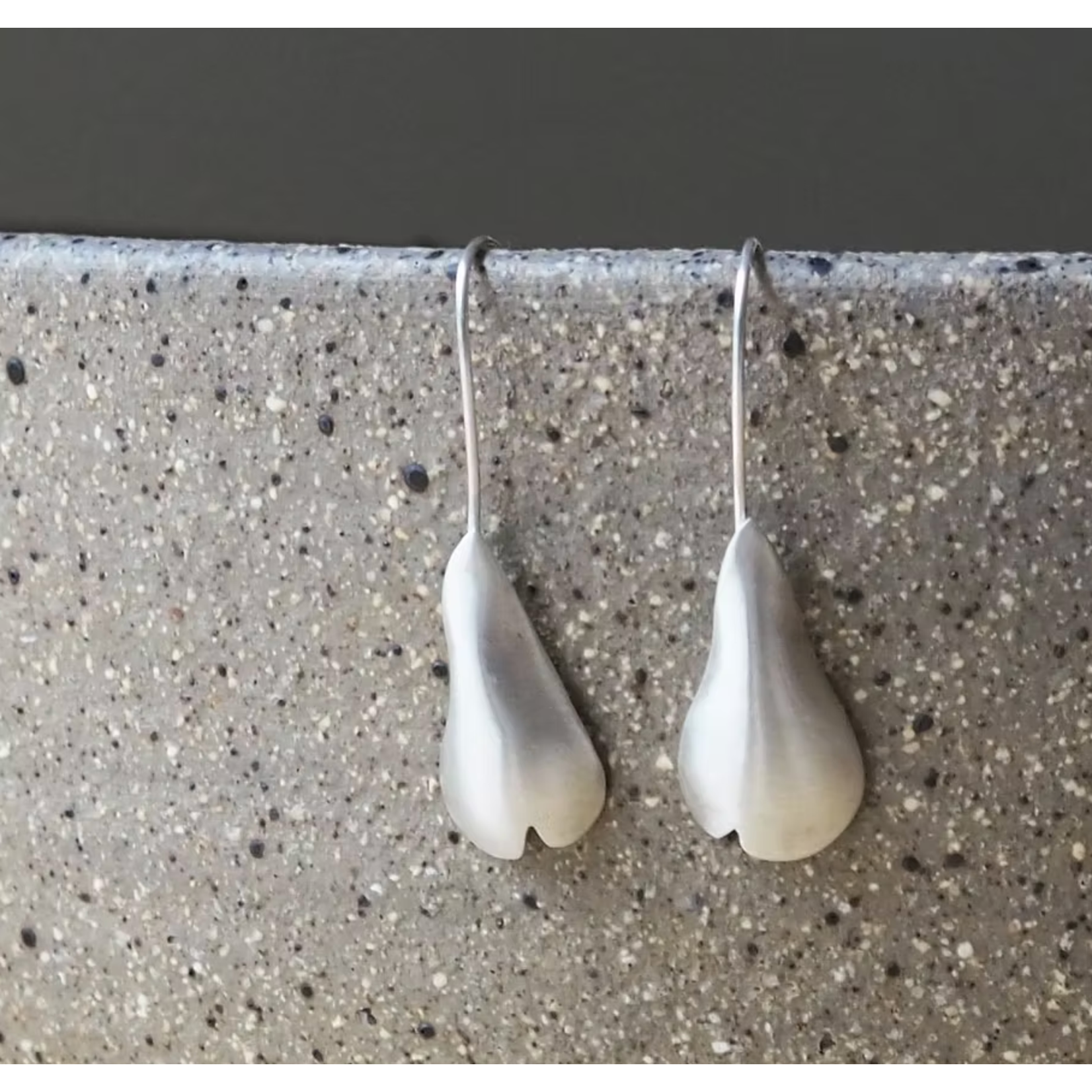 Handmade Earrings by Sarah Bourke – Sterling Silver Satin Pods