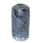 Mollie Bosworth, Grey Green Vase with Sea Creatures | Porcelain