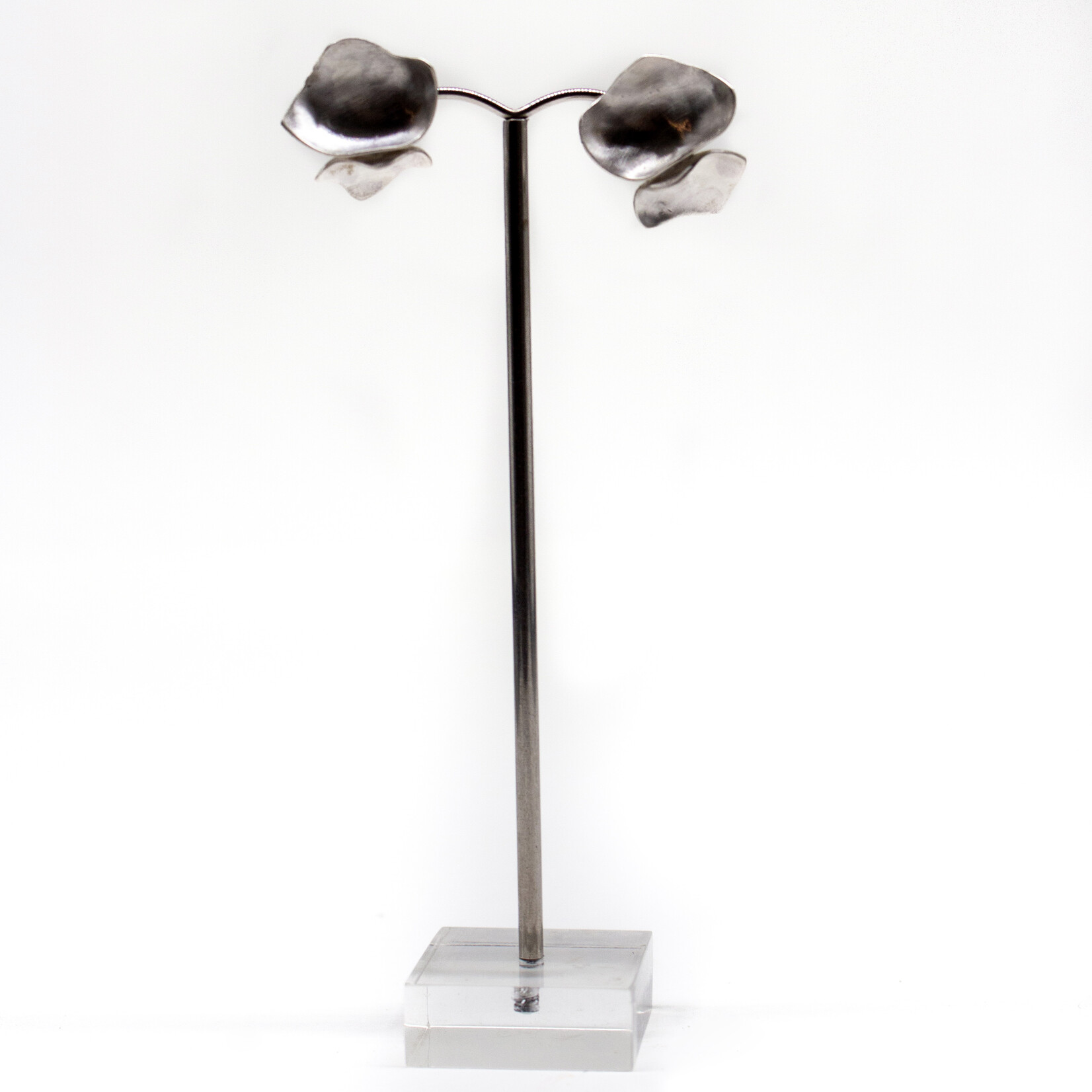 Handmade Earrings by Sarah Bourke – Satin Rockpool Sterling Silver Studs