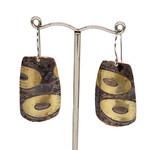 Handmade copper/brass and patina earrings by Kate Hunter Designs