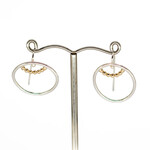 Handmade silver and gold earrings by Kate Hunter Designs
