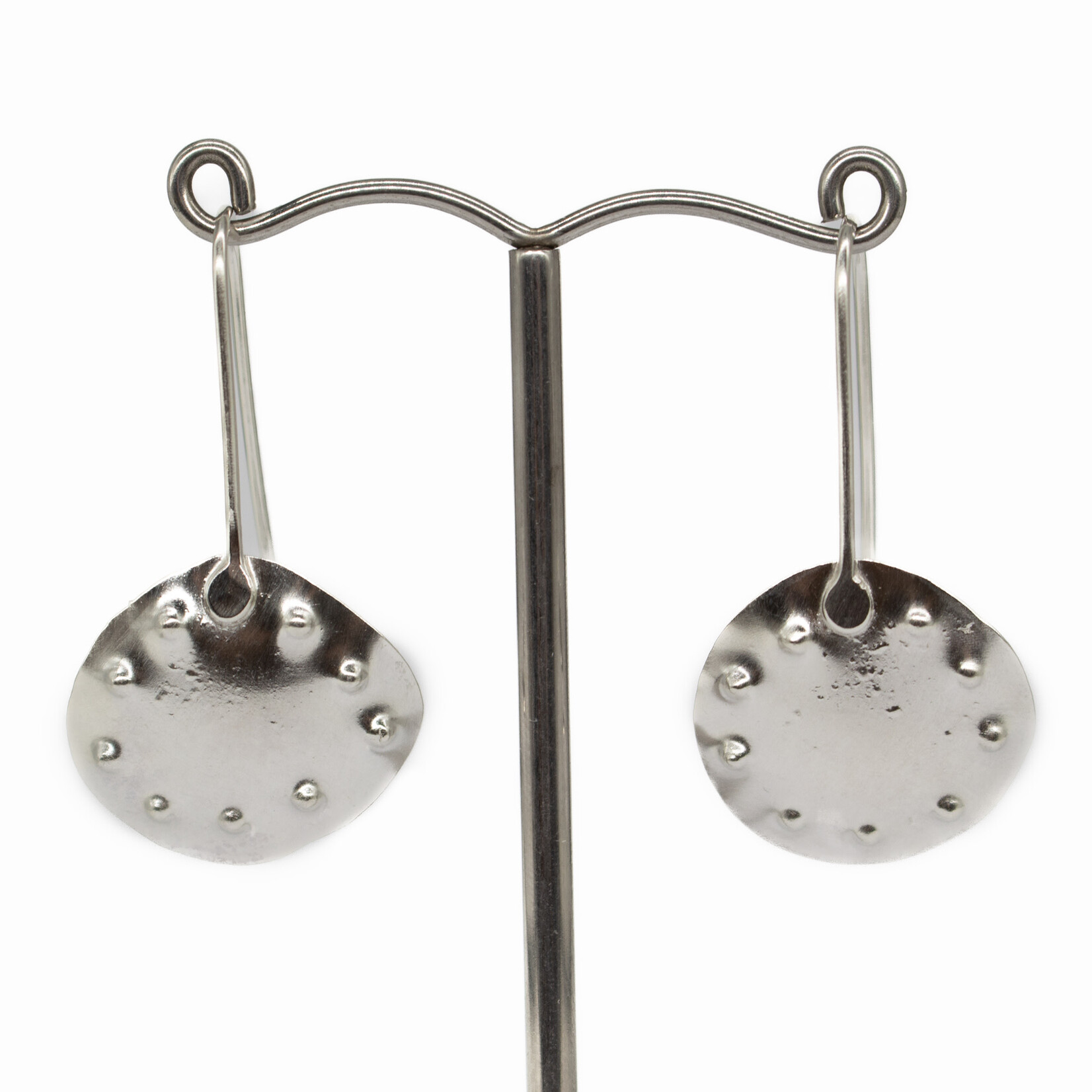 Handmade reclaimed silver earrings by Kate Hunter Designs