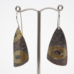 Handmade copper/brass and patina earrings by Kate Hunter Designs