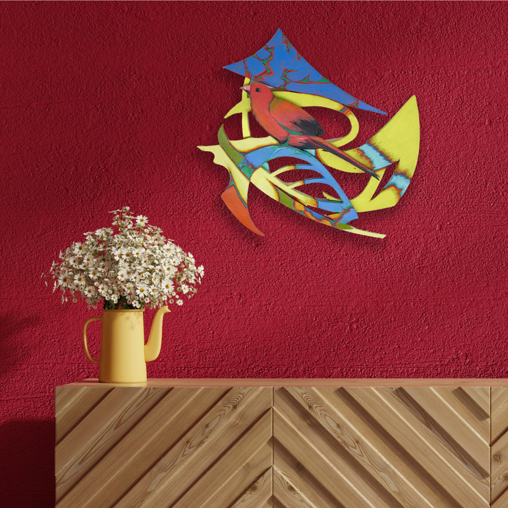 Roland Nancarrow, Crimson Finch 2 2024 | Sculpture