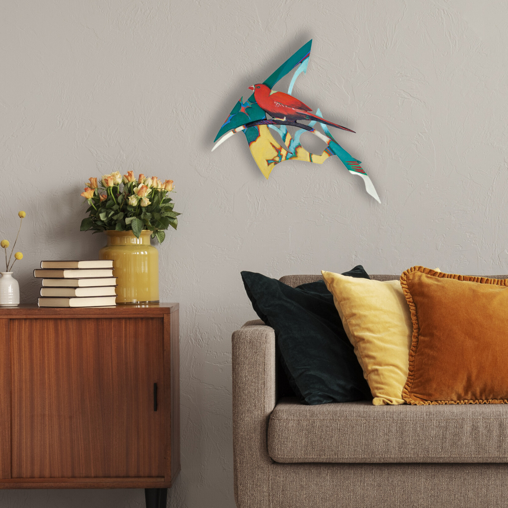 Roland Nancarrow, Crimson Finch 1 2024 | Sculpture