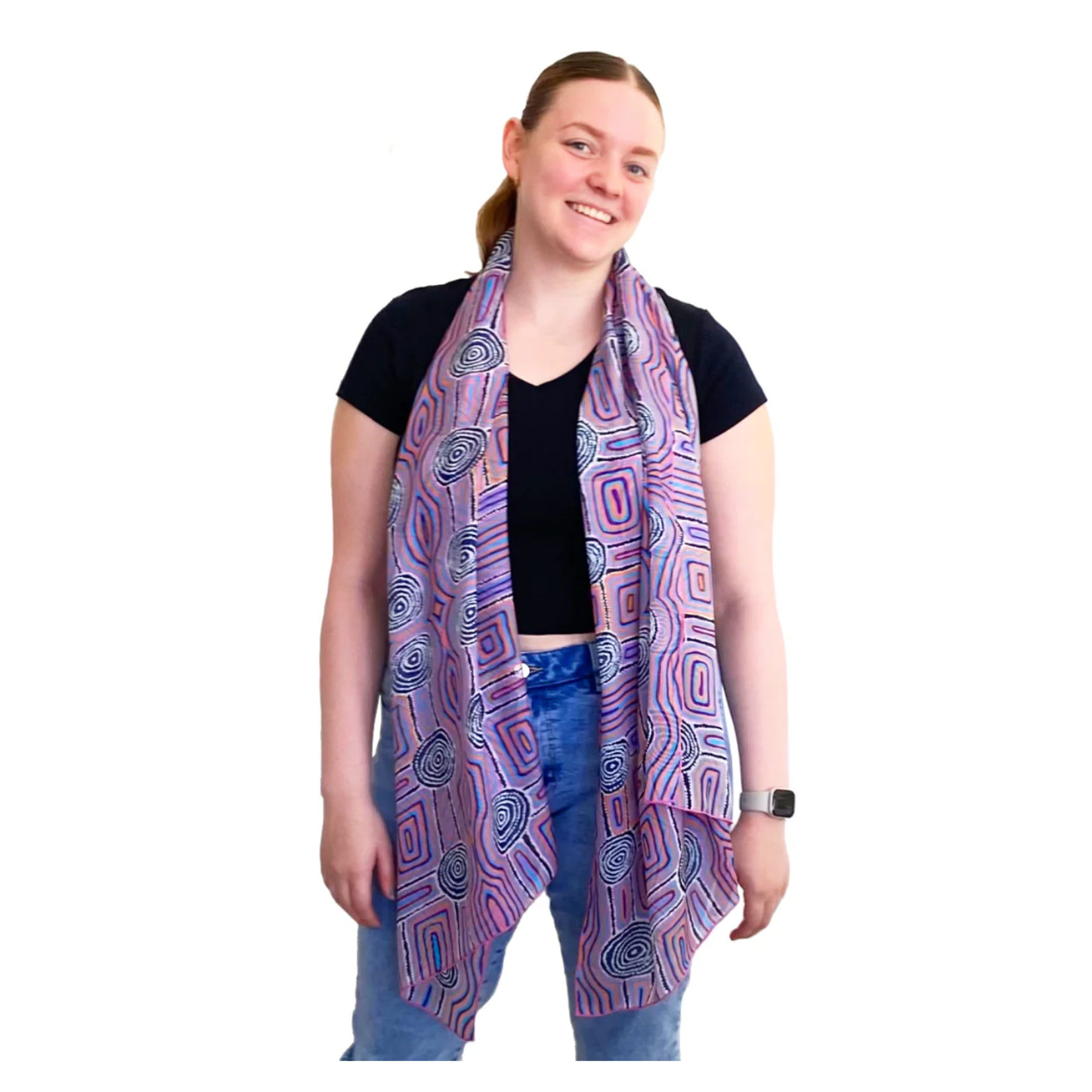 Mainie Silk Chiffon Scarf - Women's Journey Dreaming
