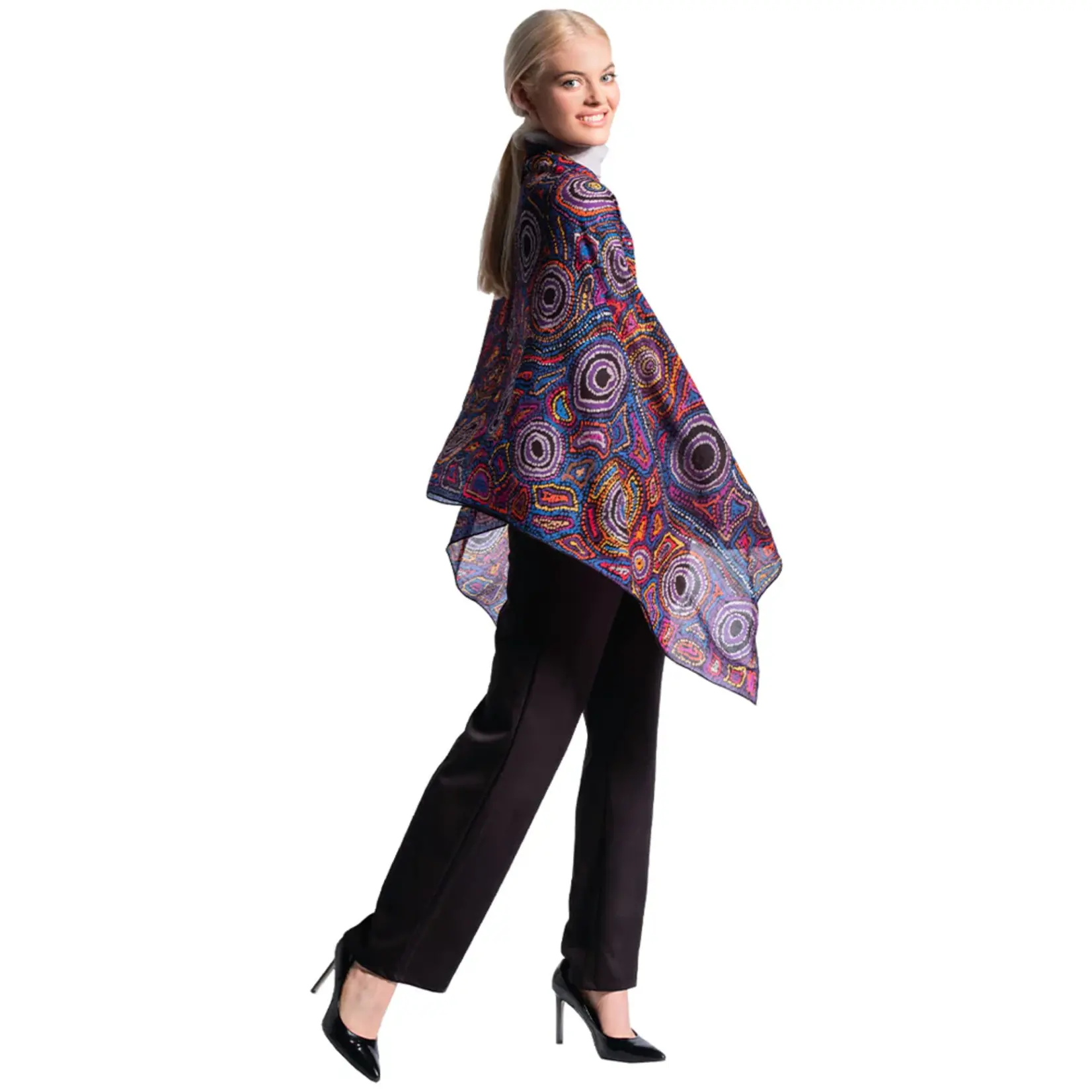 Mainie Merino Wool Scarf - Rock Pools