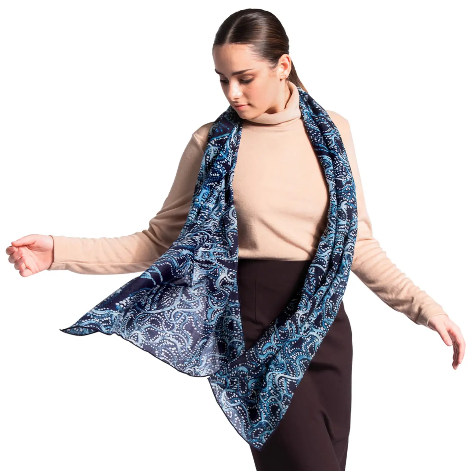 Mainie Merino Wool Scarf - Night Ceremony