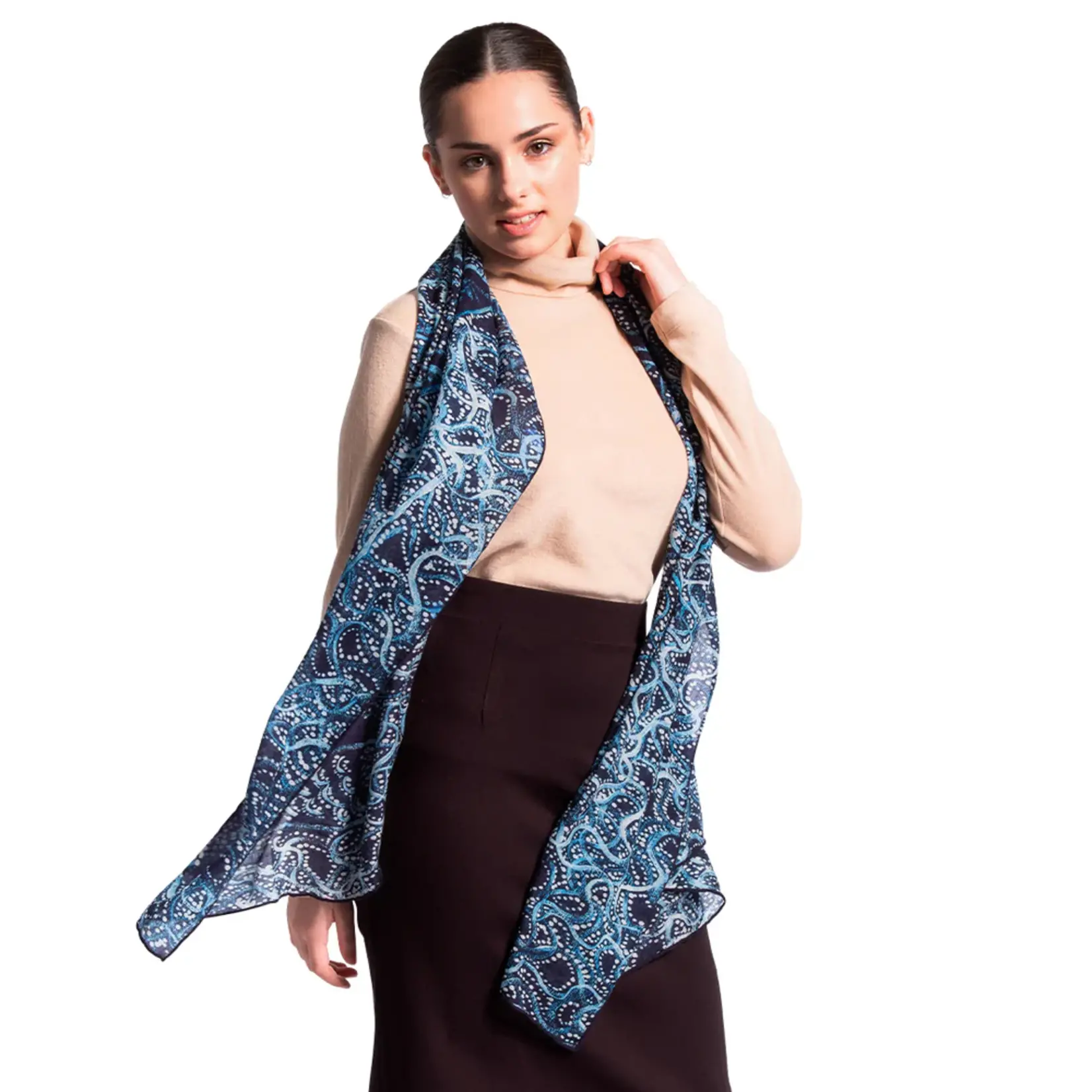 Mainie Merino Wool Scarf - Night Ceremony