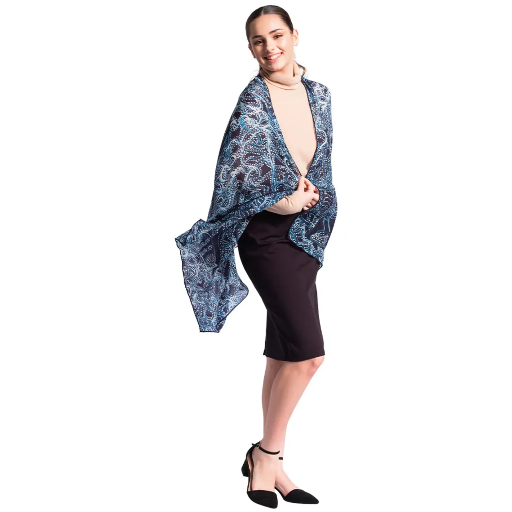 Mainie Merino Wool Scarf - Night Ceremony