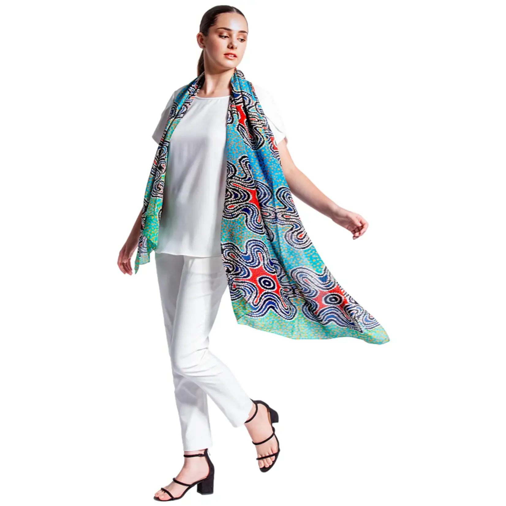 Mainie Silk Chiffon Scarf - Medicine Tree