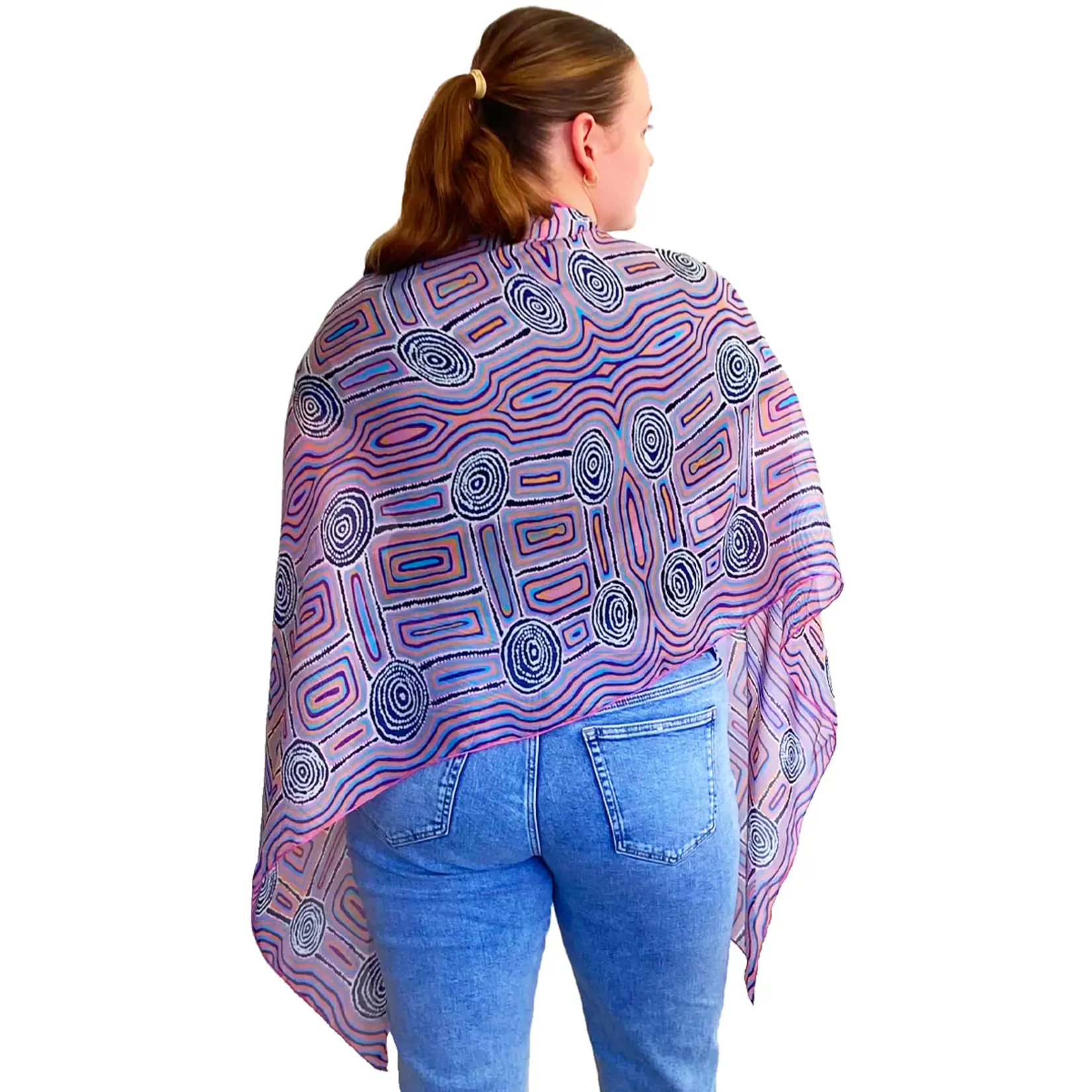 Mainie Silk Chiffon Scarf - Women's Journey Dreaming