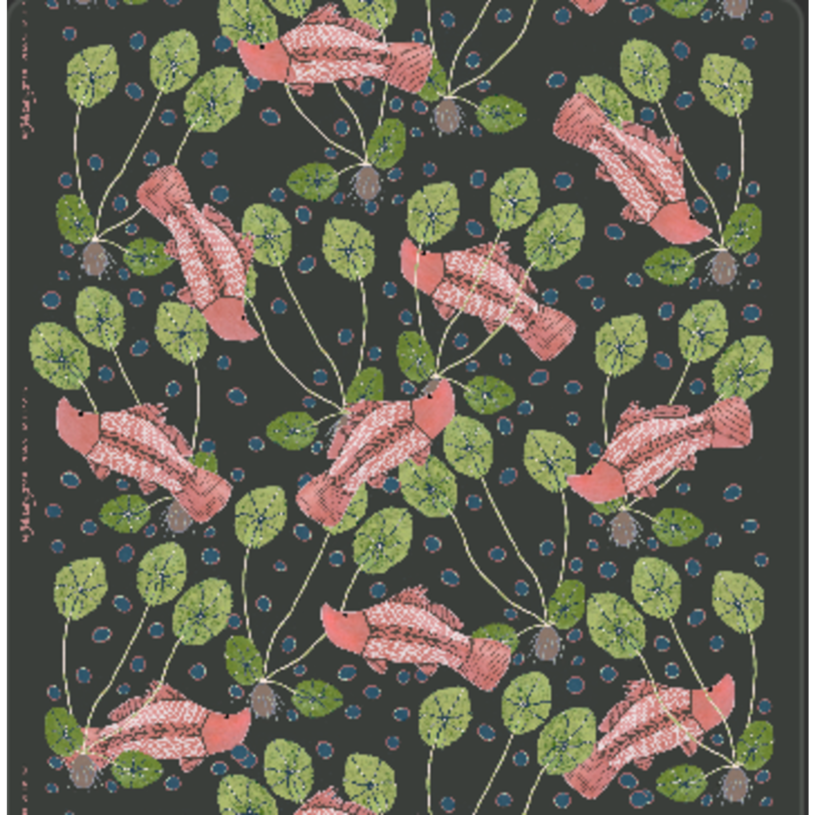 Maljah Cathy Snow, Pink Barramundi 2025 | Textile Length