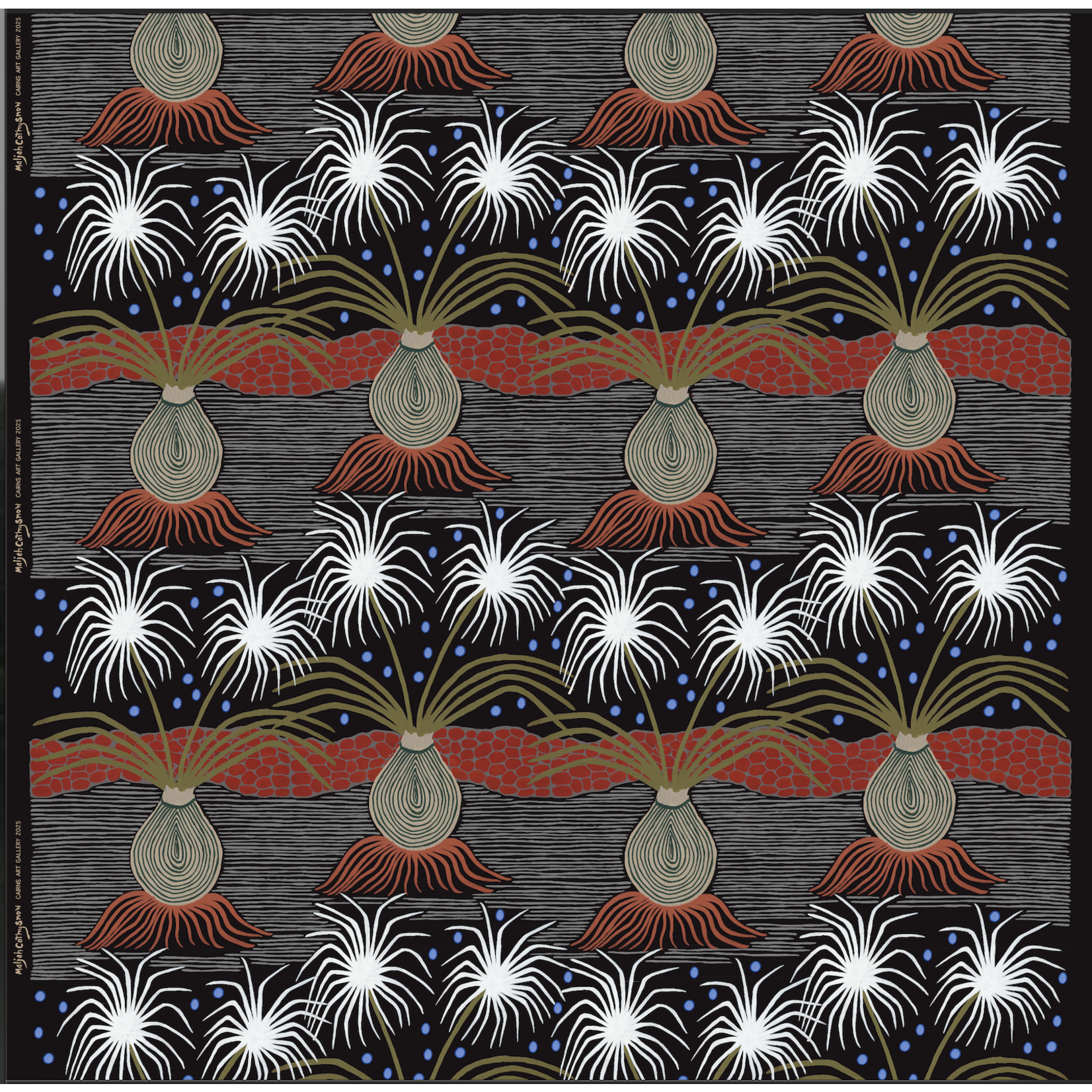 Maljah Cathy Snow, Wild Onion 2025 | Textile Length