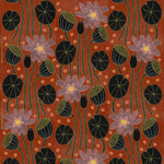 Maljah Cathy Snow, Lotus, Lilies and Pods 2025 | Textile Length