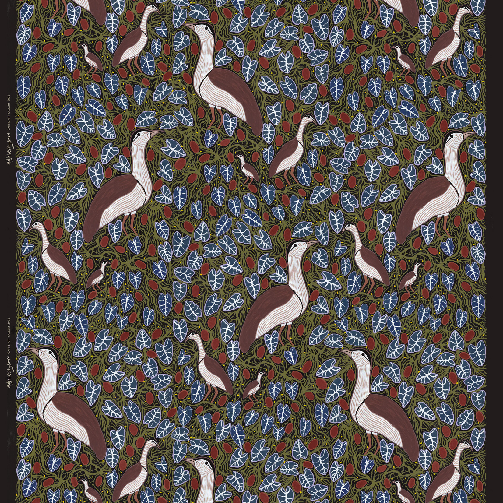 Maljah Cathy Snow, Bush Turkeys 2025 | Textile Length