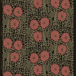 Maljah Cathy Snow, Pink Lilies and Seed Pods 2025 | Textile Length