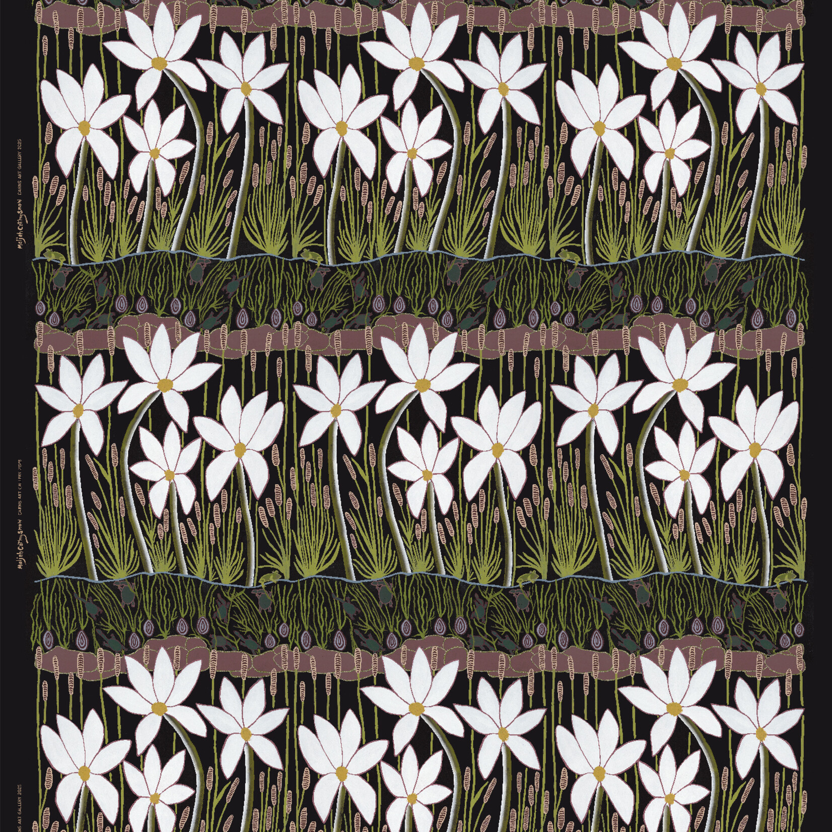 Maljah Cathy Snow, Waterlilies II 2025 | Textile Length