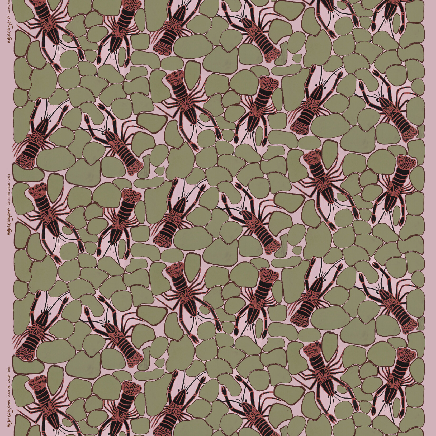 Maljah Cathy Snow, Yabbies 2025 | Textile Length