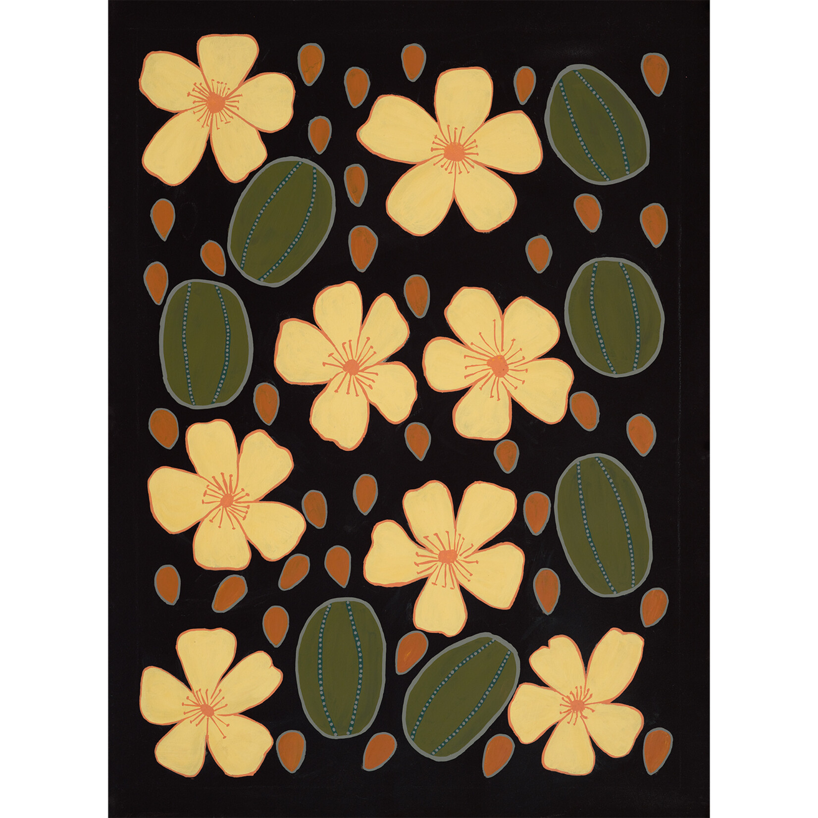 Maljah Cathy Snow, Kapok Flowers and Pods 2024 | Open Edition Print