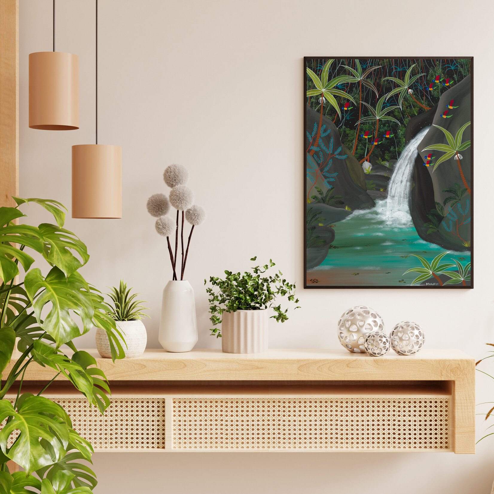 Melanie Hava, Lorikeet Rush  2025 | Open Edition Print