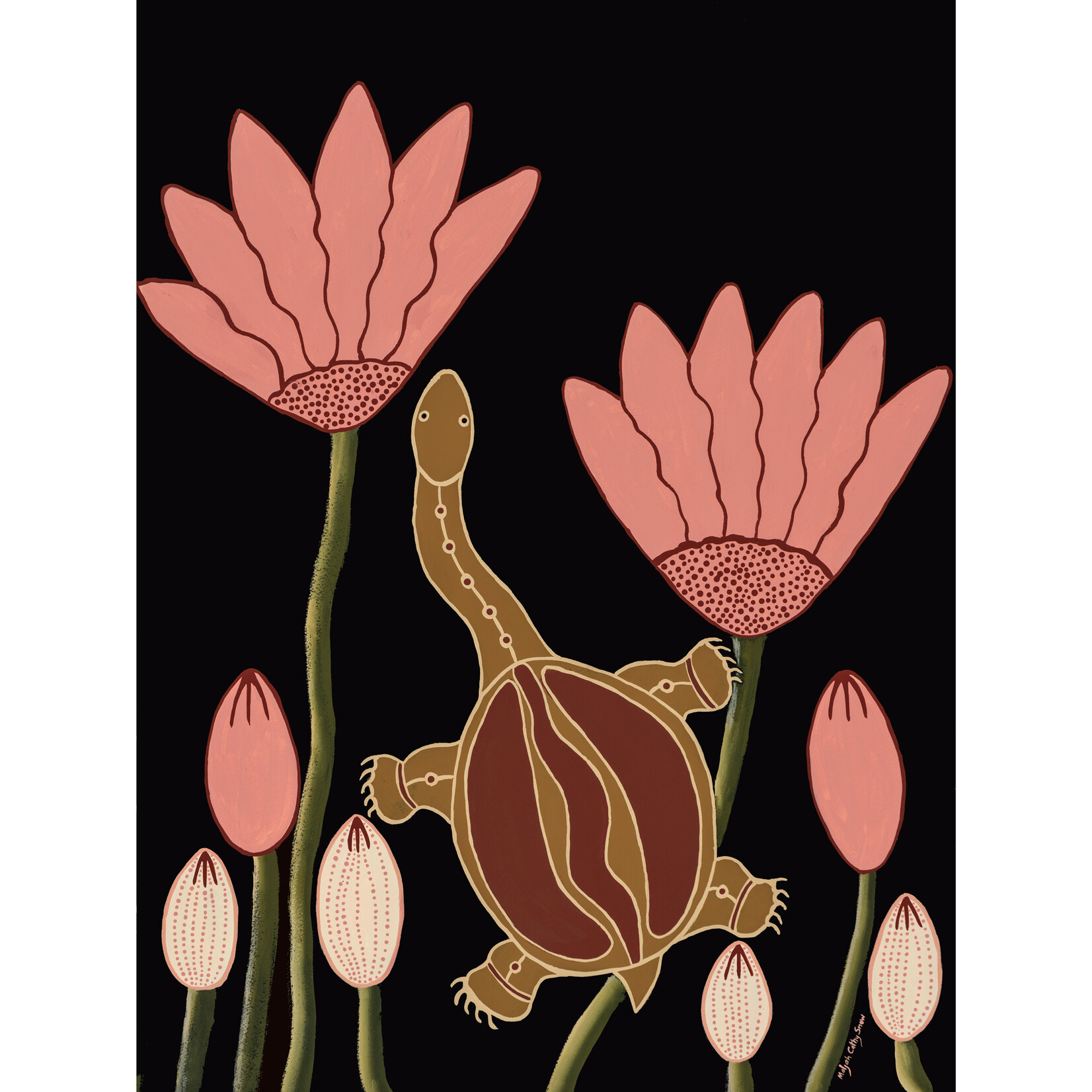 Maljah Cathy Snow, Long Neck Turtle 2020 | Open Edition Print