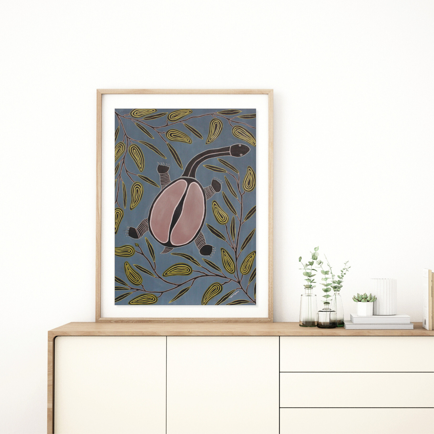 Maljah Cathy Snow, Long Neck Turtle 2018 | Open Edition Print