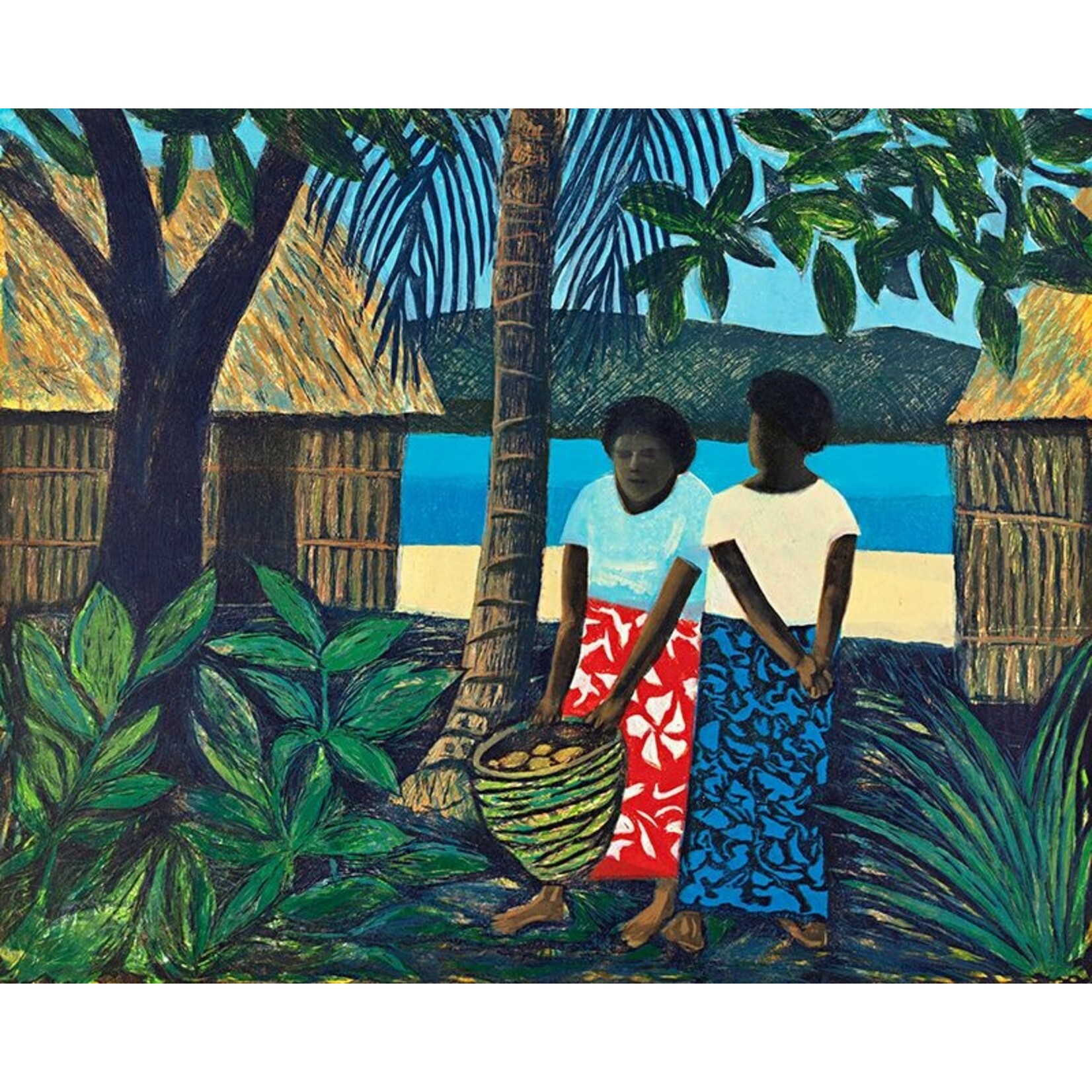 Ray Crooke, Figure with Mango Basket | Limited Edition Print
