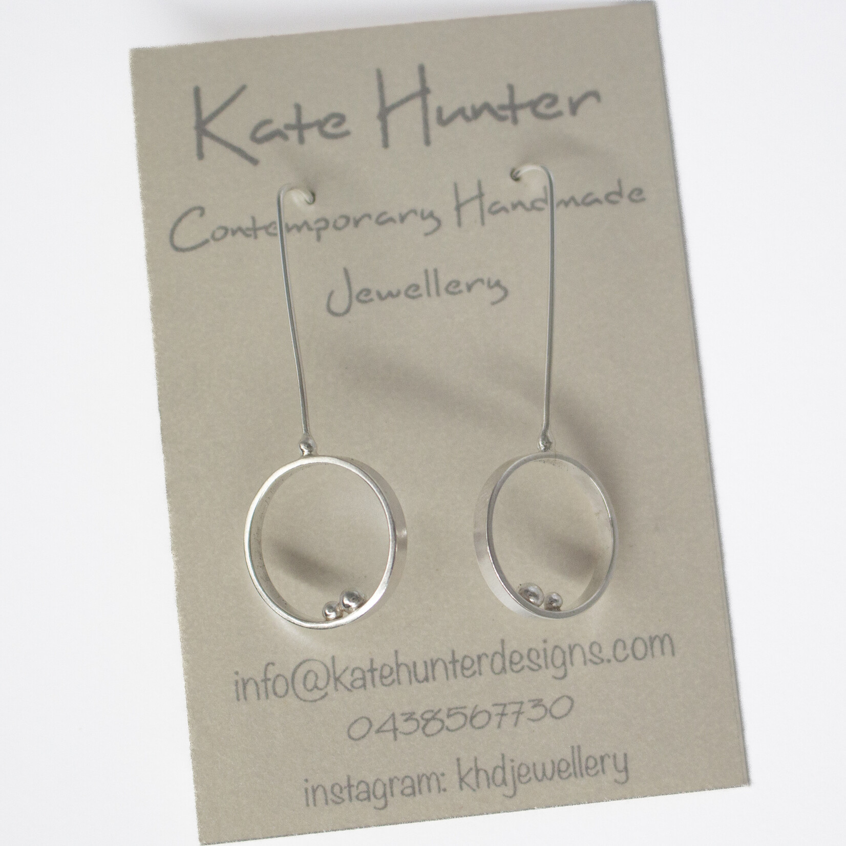 Handmade Sterling Silver Earrings by Kate Hunter Designs