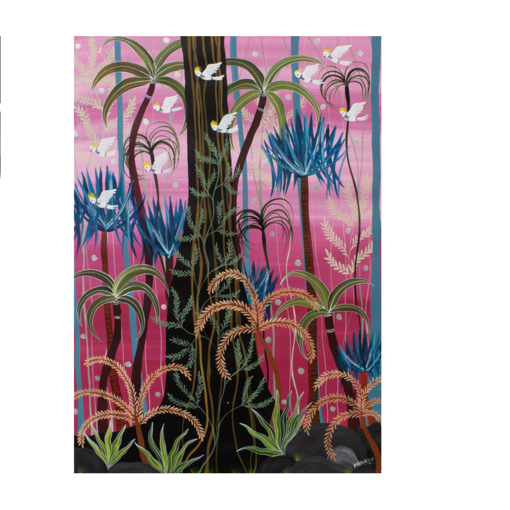 Melanie Hava, Vines, Ferns and Feathers  2025 | Original Painting