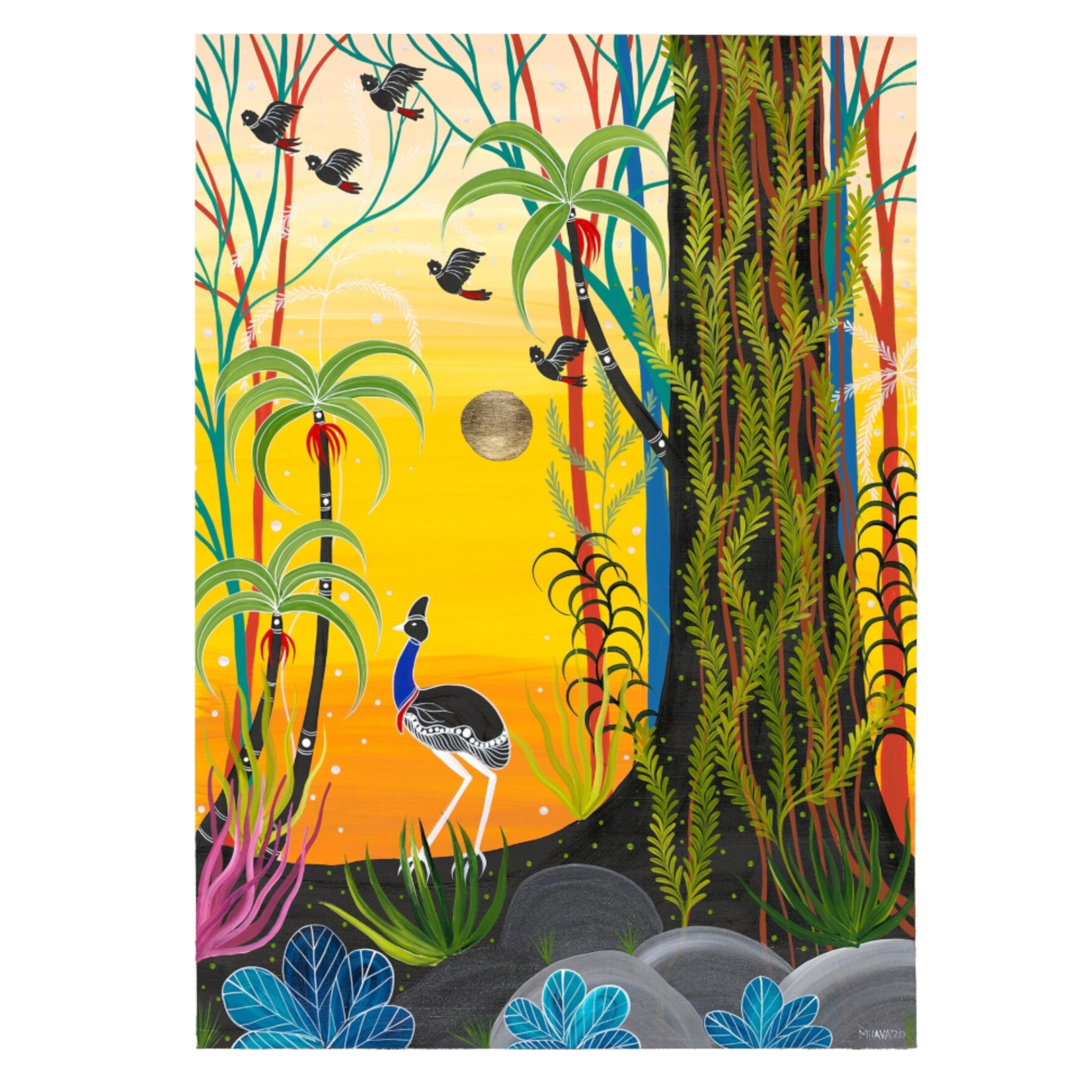 Melanie Hava, Cassowary Walk  2020 | Open Edition Print