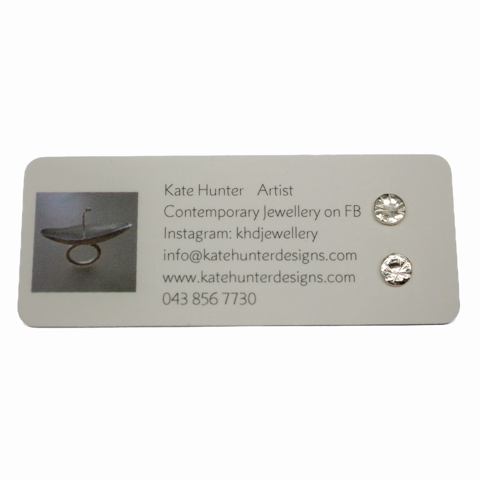 Handmade Sterling Silver Stud Earrings by Kate Hunter Designs