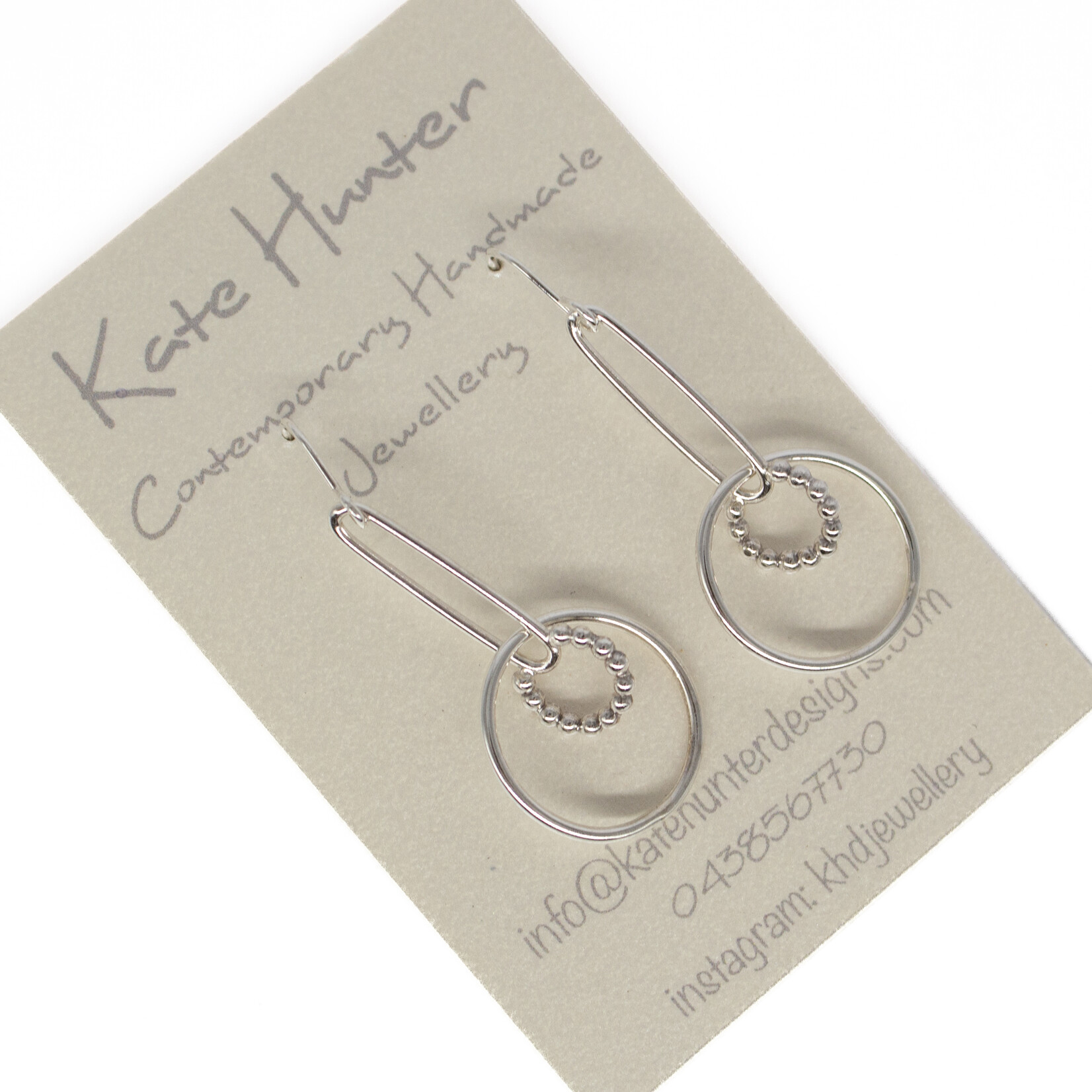 Handmade Sterling Silver Earrings by Kate Hunter Designs