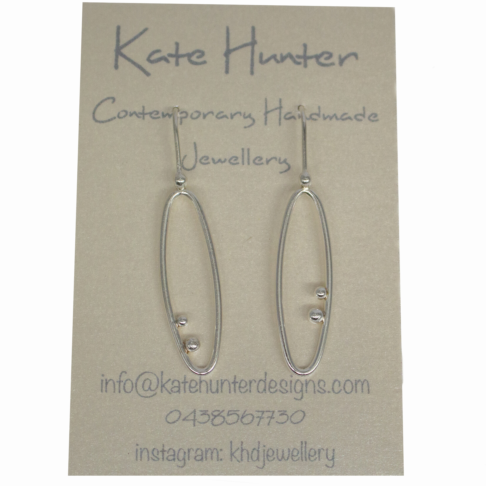Handmade Sterling Silver Earrings by Kate Hunter Designs