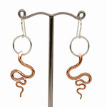 Handmade Sterling Silver and Copper Earrings by Kate Hunter