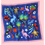 Julie White Silk & Cotton Scarf, Bush Jamboree - 65 x 65cm