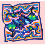Julie White Silk Scarf, Astral Nights - 90 x 90cm