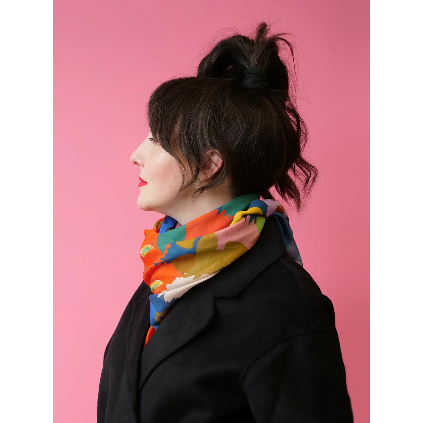 Scarf, Bush Bloom Blue, 65x200cm, Silk/Modal - Julie White