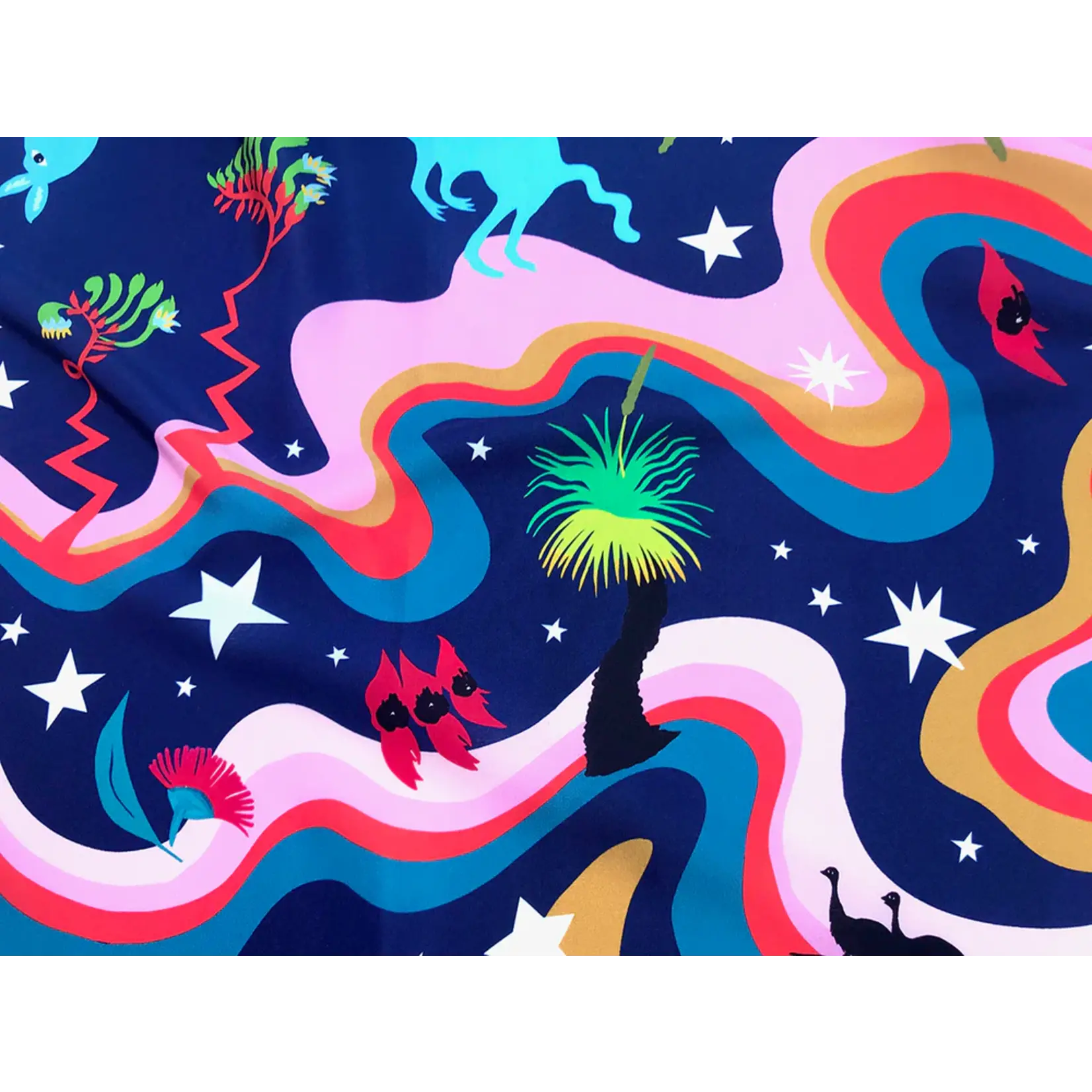 Julie White Silk Scarf, Astral Nights - 90 x 90cm