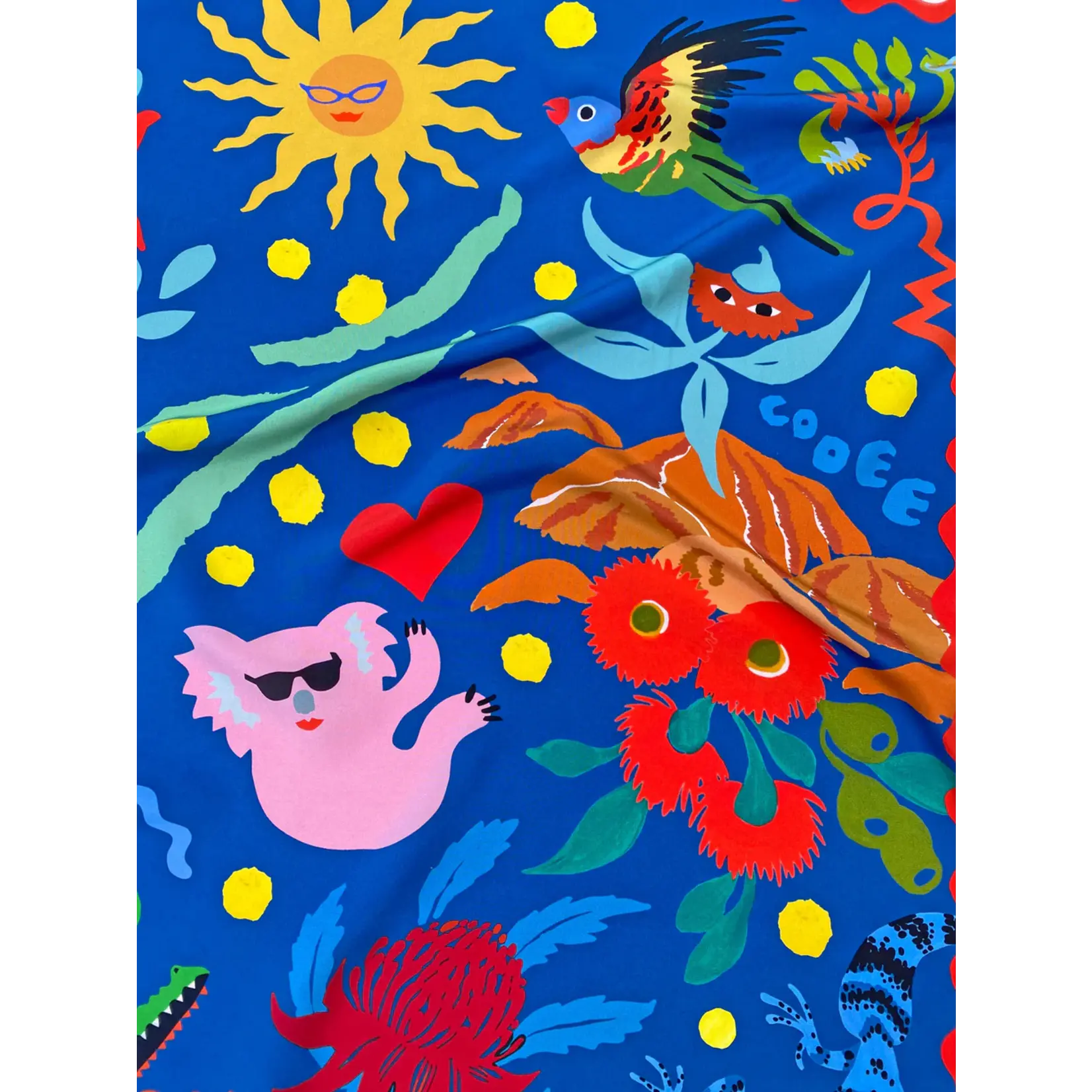 Julie White Silk Scarf, Rainbow Oz - 90 x 90cm
