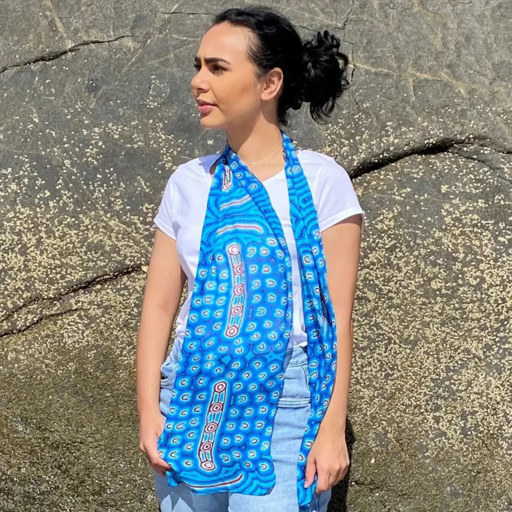 Mainie Modal (Vegan Wool) Scarf - Storm Bird