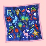 Julie White Silk & Cotton Scarf, Bush Jamboree - 65 x 65cm