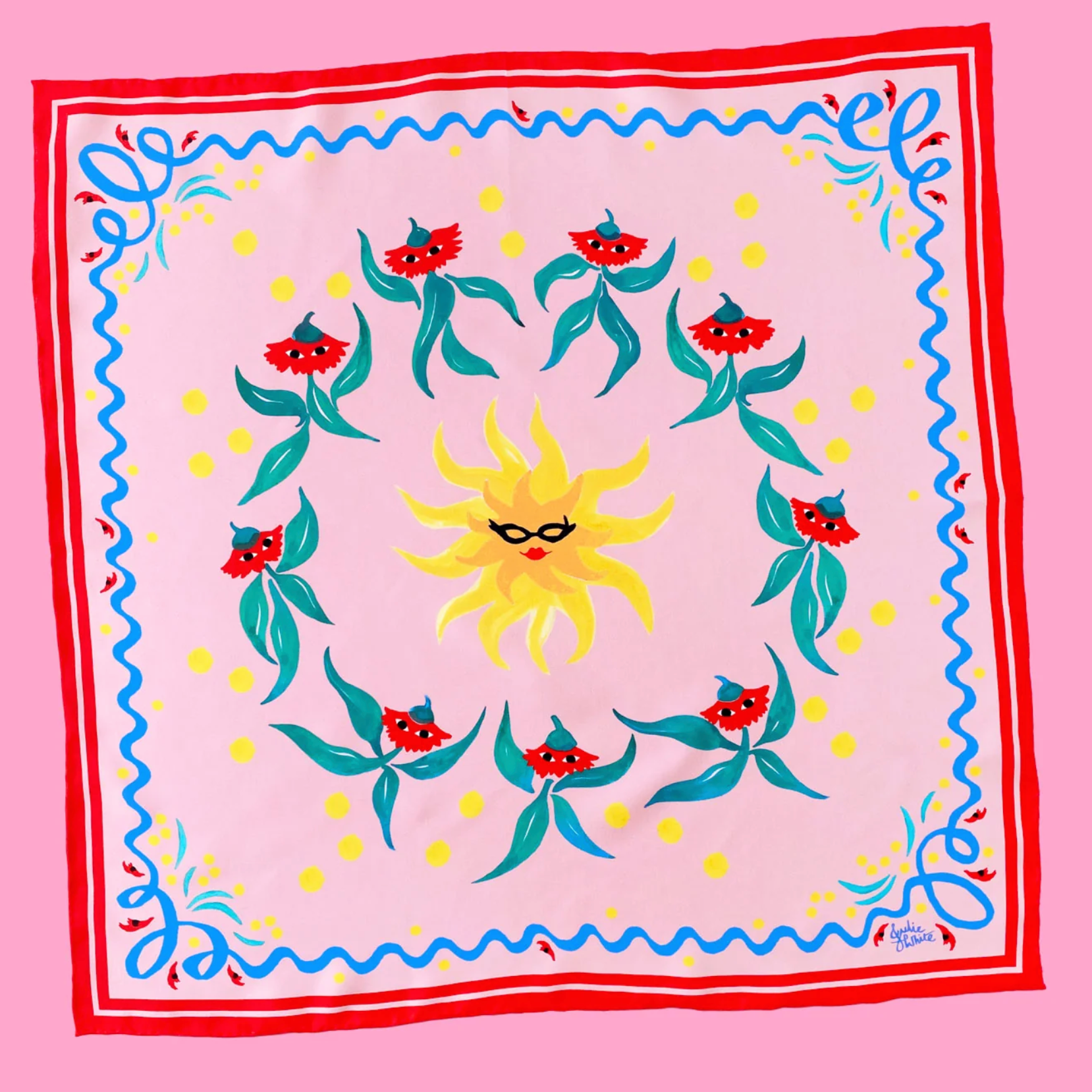 Foulard tour de cou en mousseline de soie vintage 55cm x 55cm Scarf