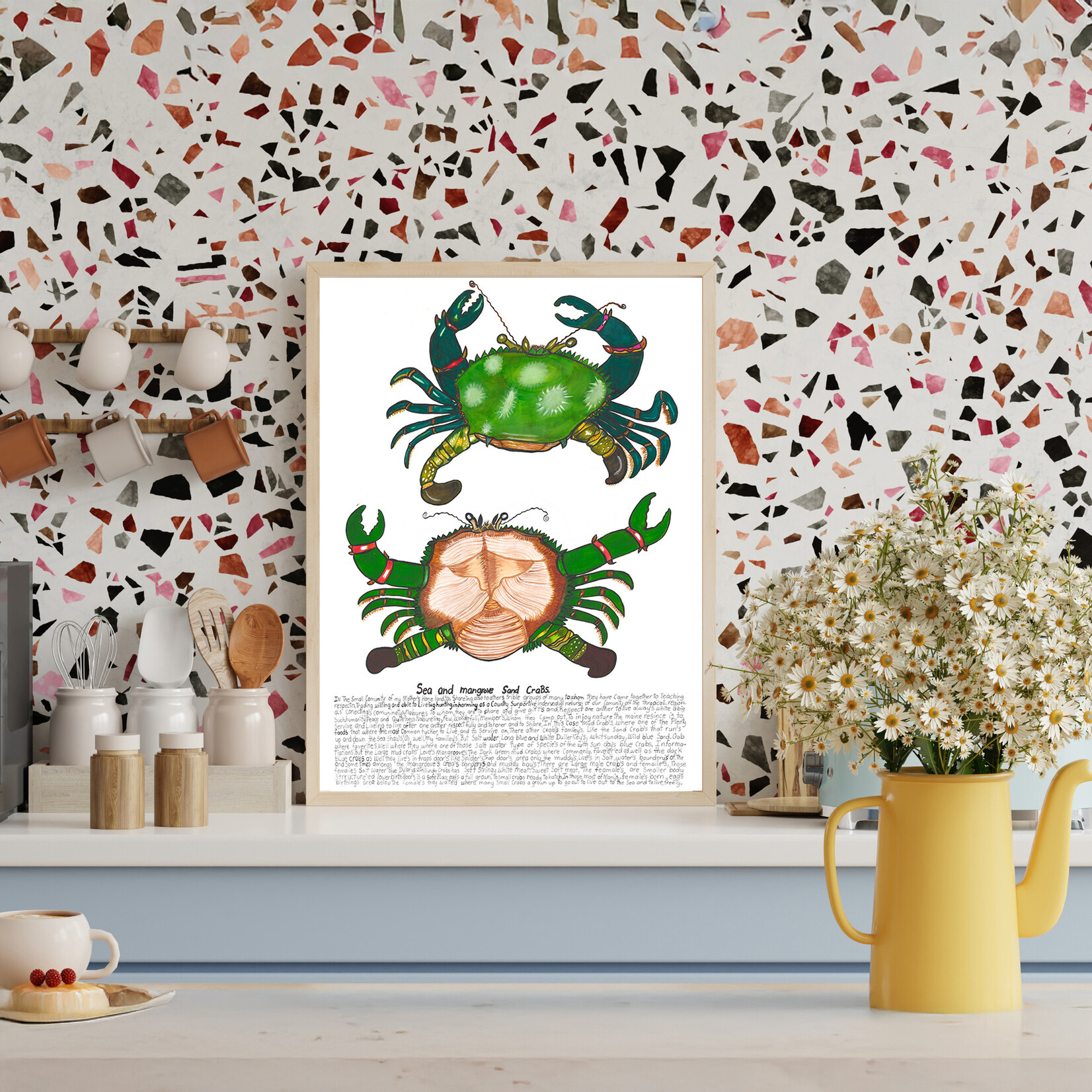 Heather Wunjarra Koowootha, Sea and Mangrove Sand Crabs 2024| Open Edition Print