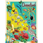 Hayley Gillespie, Queensland Map | Tea Towel