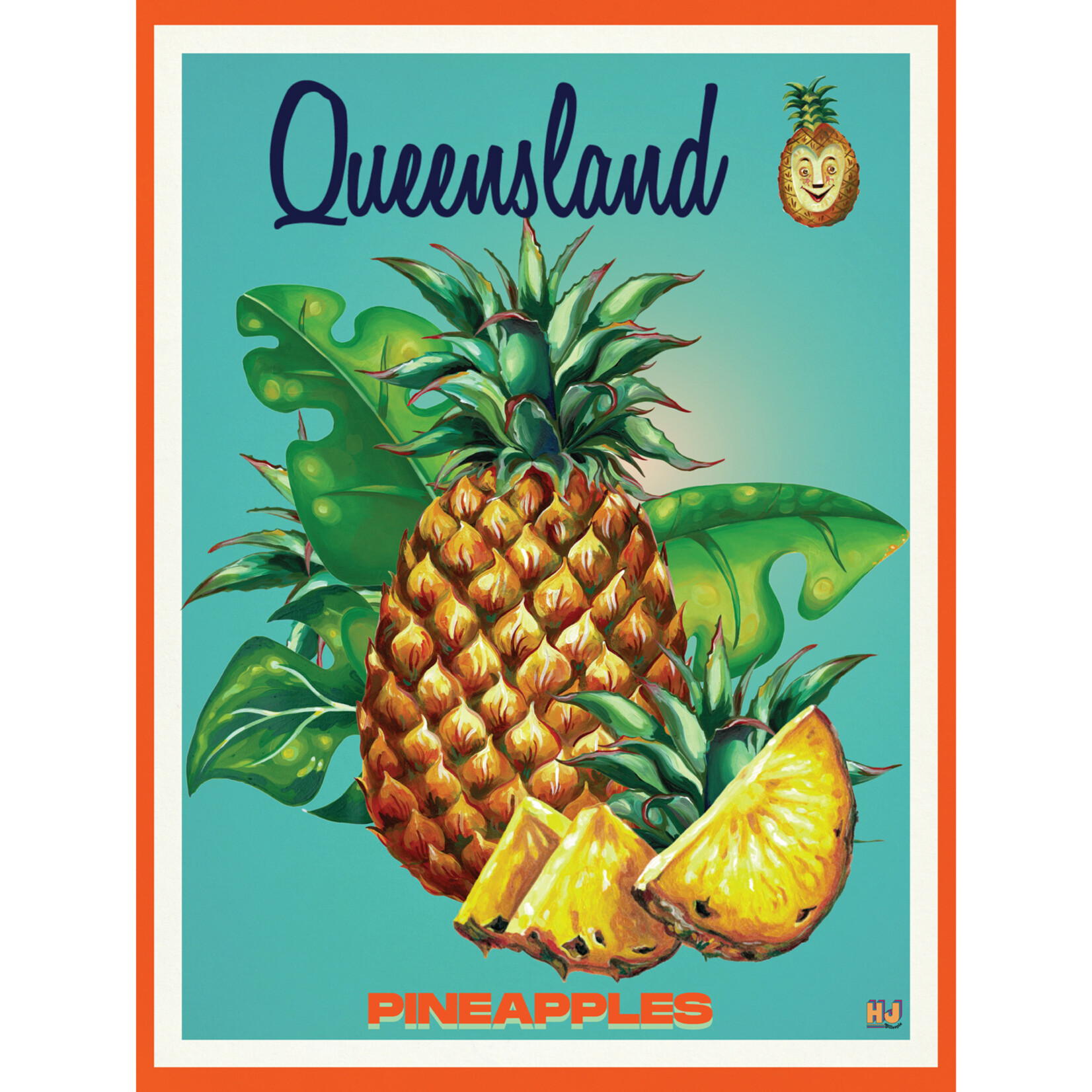 Hayley Gillespie, Pineapple | Tea Towel